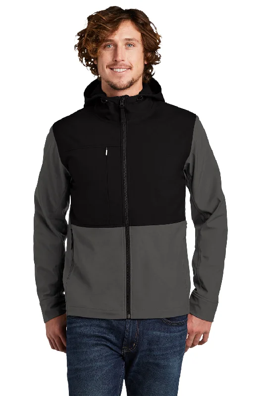 Dynamic-wear The North Face Mens Castle Rock Wind & Water Resistant Full Zip Hooded Jacket - Asphalt Grey - Closeout