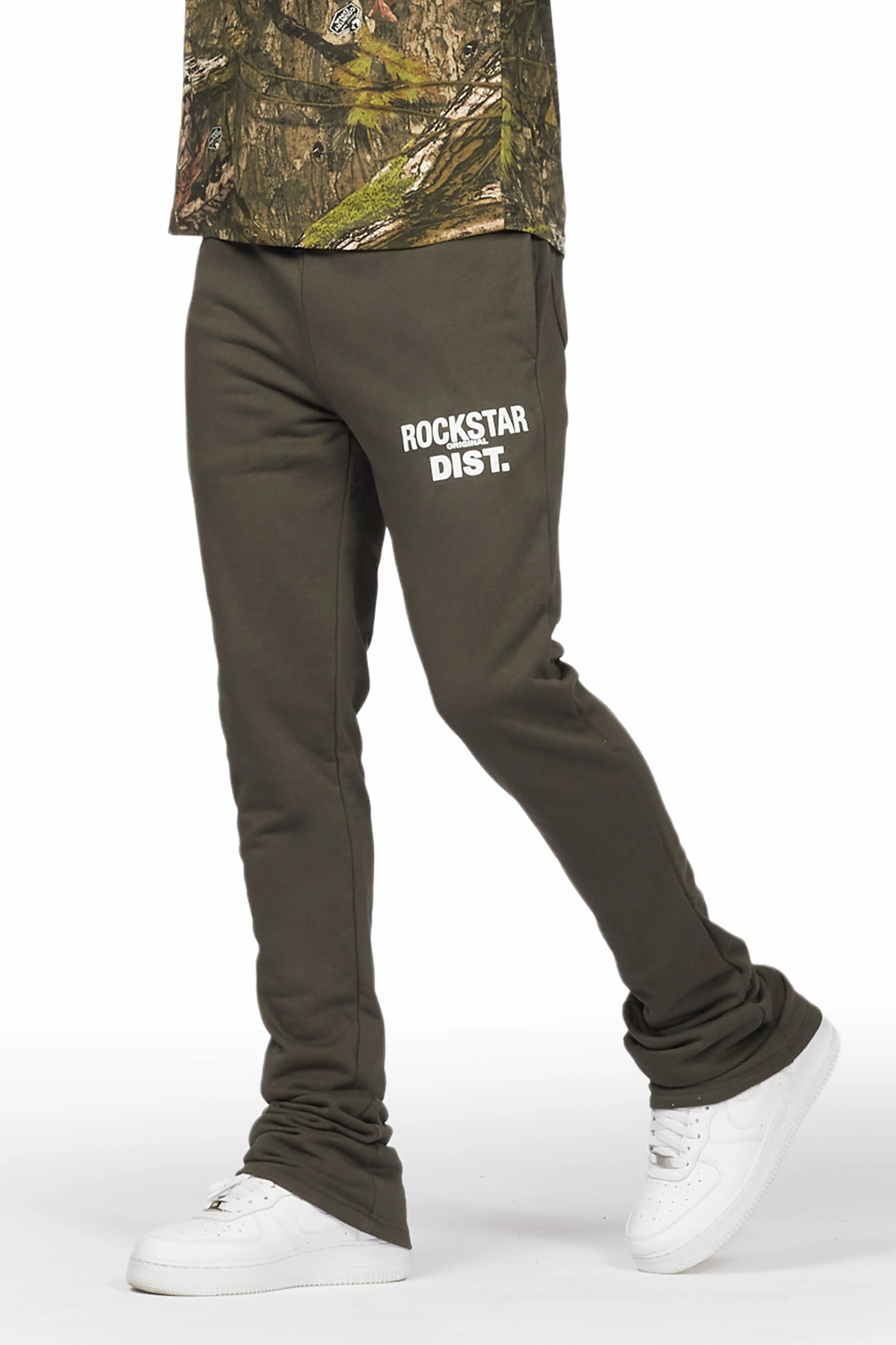 Straight-fit pants Alpine Olive Stacked Flare Pant