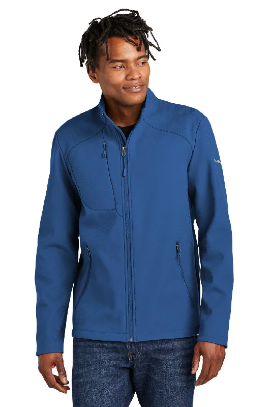 Urban-cool Eddie Bauer Mens Water Resistant Stretch Full Zip Soft Shell Jacket - Cobalt Blue