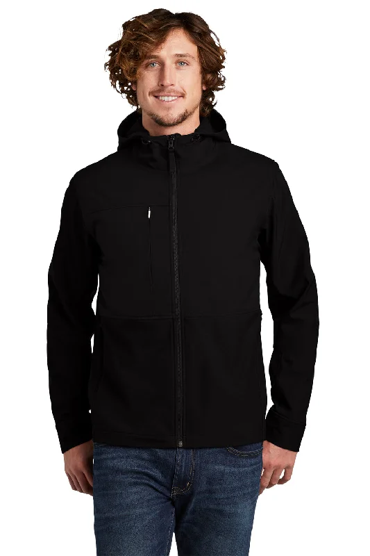 Relaxed-wear The North Face Mens Castle Rock Wind & Water Resistant Full Zip Hooded Jacket - Black - Closeout