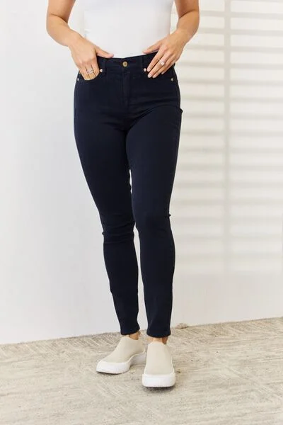 Relaxed fit Judy Blue Garment Dyed Tummy Control Skinny Jeans