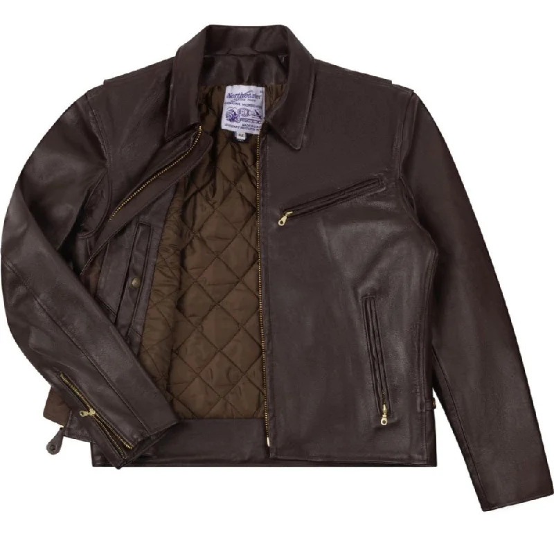 Comfy-wear BECK® 777 Northeaster Flying Togs Brown Genuine Horsehide Motorcycle Jacket