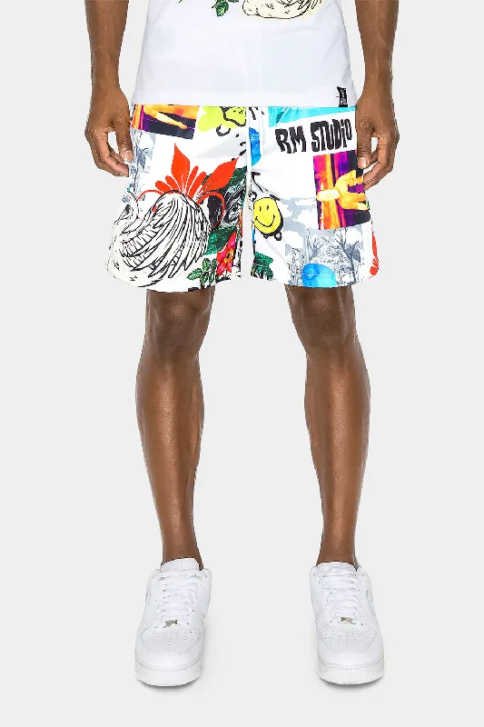 Relaxed pants Hawaiian Graphic Active Shorts