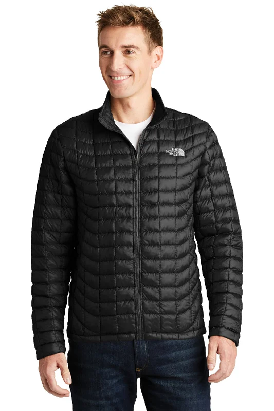 Trendy The North Face Mens ThermoBall Trekker Water Resistant Full Zip Jacket - Matte Black