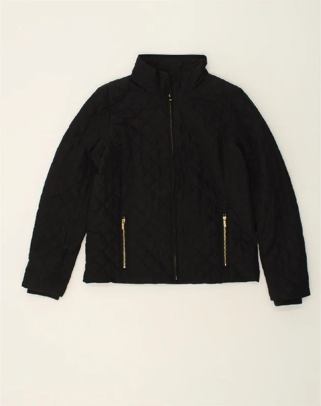 Off-duty J. CREW Mens Quilted Jacket UK 38 Medium Black Polyester