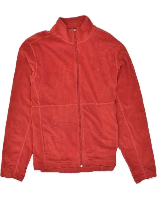 Transitional EDDIE BAUER Mens Fleece Jacket UK 40 Large Red Polyester