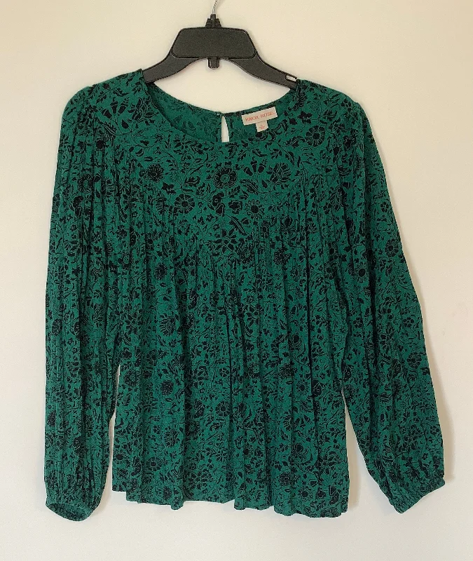 Textured long sleeve Top Long Sleeve By Knox Rose In Green, Size: Xl