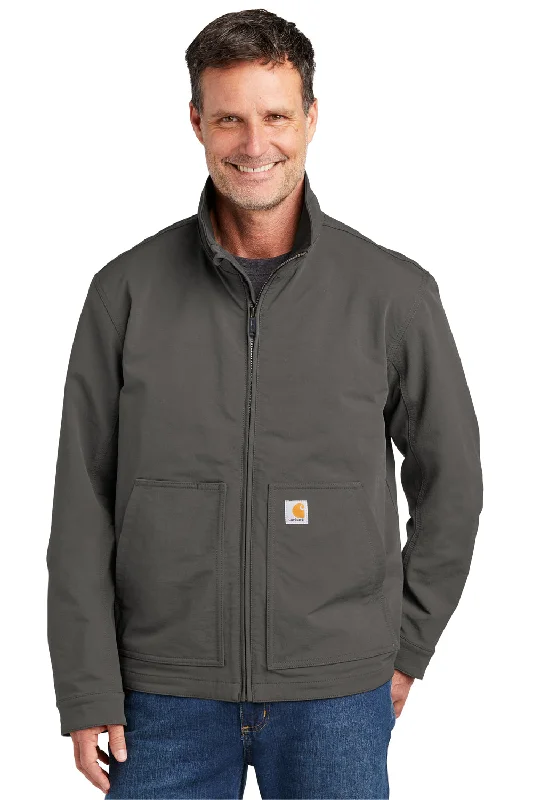 Eco-conscious Carhartt Mens Super Dux Wind & Water Resistant Full Zip Jacket - Gravel Grey