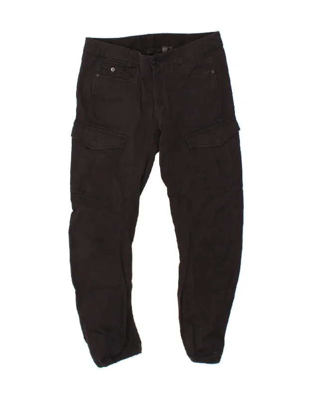 Patchwork G-STAR Mens Banana Cargo Trousers W26 L28 Black