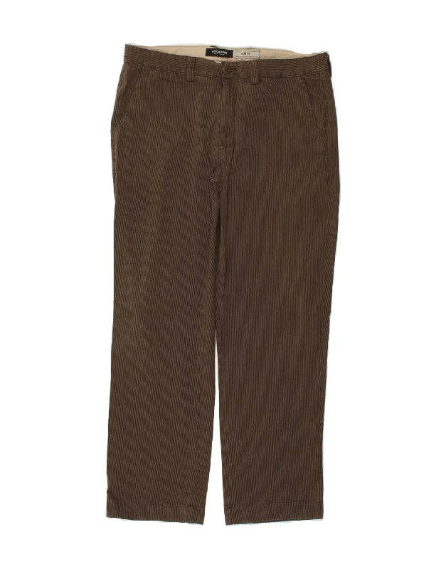 Denim culottes DOCKERS Mens Slim Fit Chino Trousers W36 L32 Brown Striped Cotton