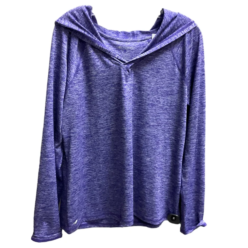 Soft touch Athletic Top Long Sleeve Collar By Ideology In Purple, Size: Xl