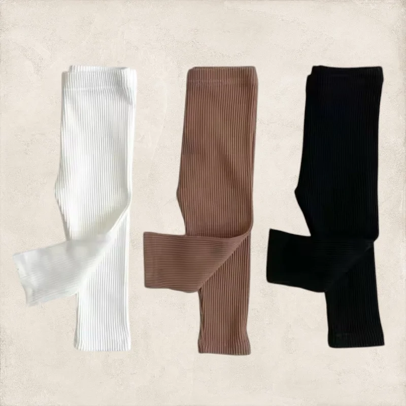 High-rise trousers Ribbed Skinny Pants