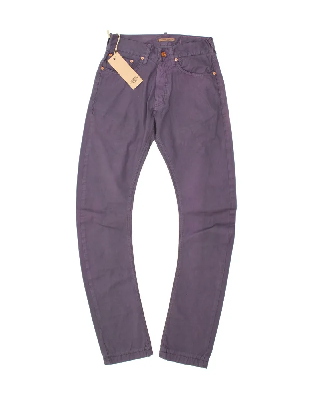 Recycled denim ANDREW MACKENZIE Mens Banana Casual Trousers W29 L34  Purple Cotton