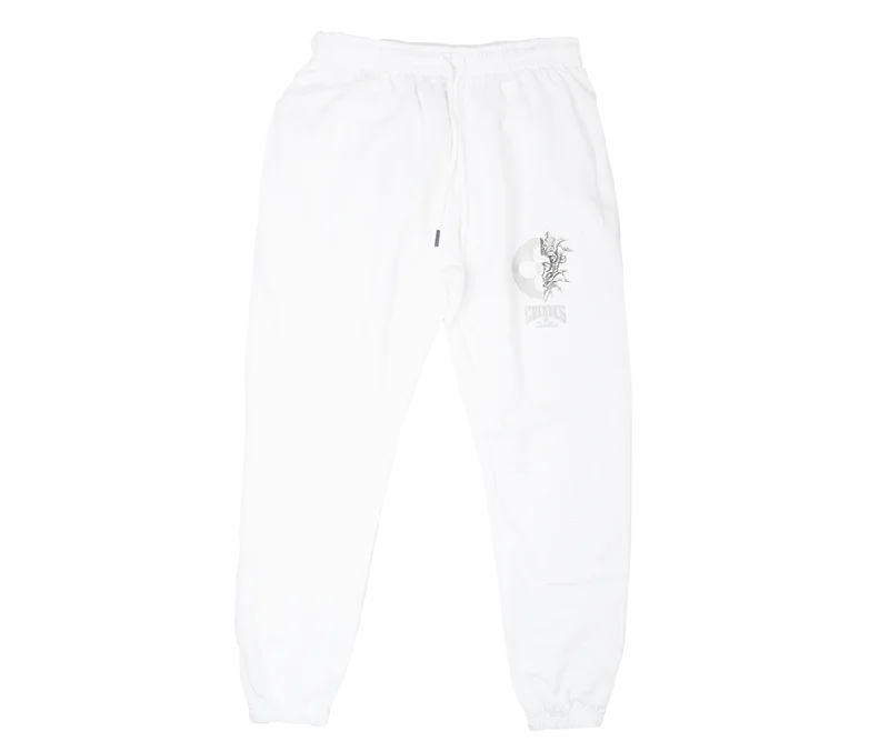 Fit-and-flare pants CROOKS & CASTLES LOGO SWEATPANT JOGGERS WHITE - QSL210619