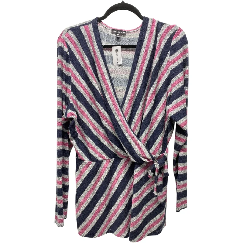 Simple long sleeve Top Long Sleeve By Lane Bryant In Striped Pattern, Size: 3x