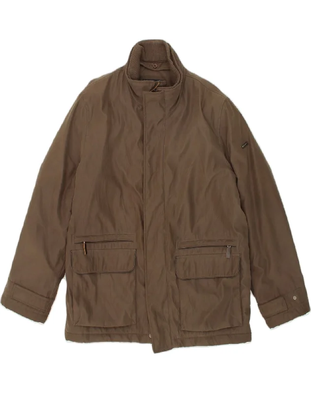 Recycled-materials NAPAPIJRI Mens Windbreaker Jacket UK 40 Large Brown Polyester