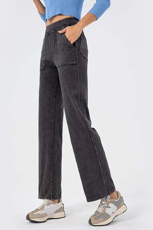 Relaxed pants Pocketed Long Jeans