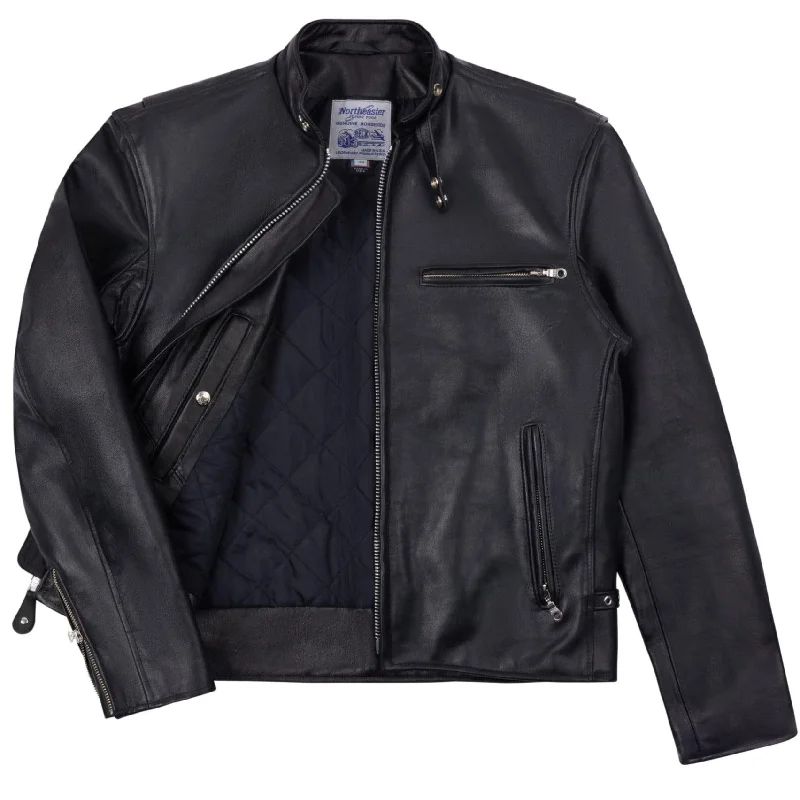 Weatherproof BECK® 732 Northeaster Flying Togs Black Genuine Horsehide Motorcycle Jacket