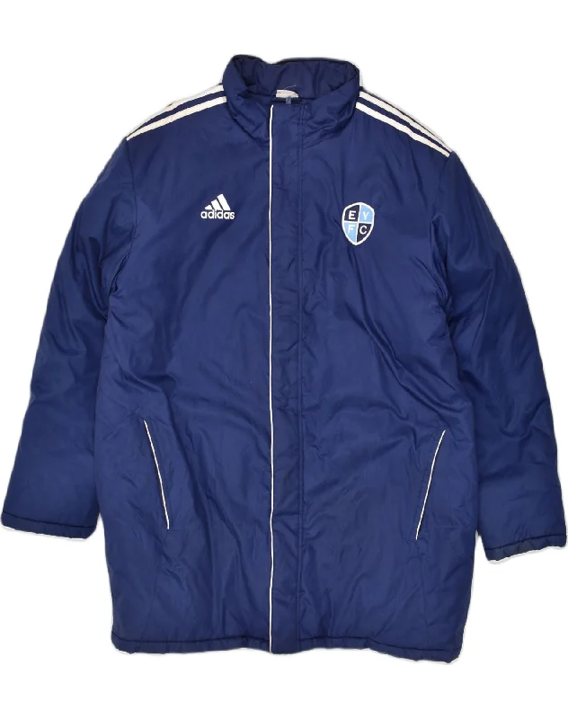 Off-duty ADIDAS Mens Windbreaker Jacket UK 42 XL Blue Nylon