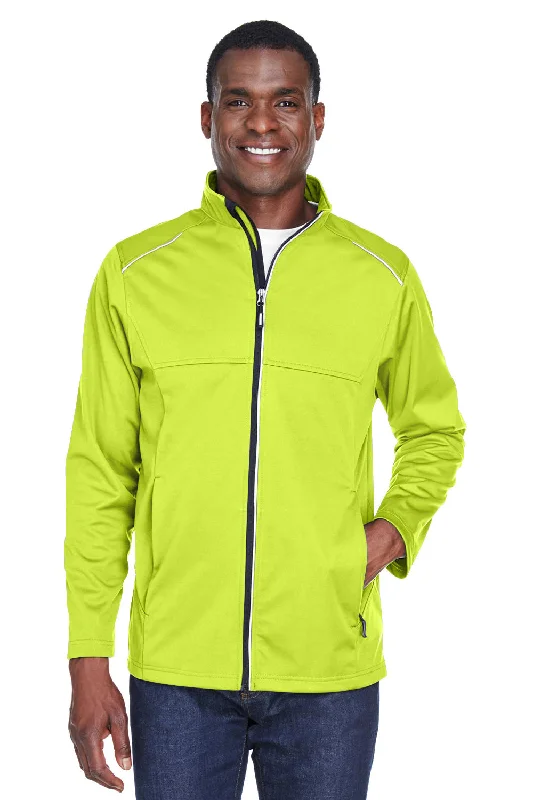 Performance-ready Core 365 Mens Techno Lite Water Resistant Full Zip Jacket - Safety Yellow