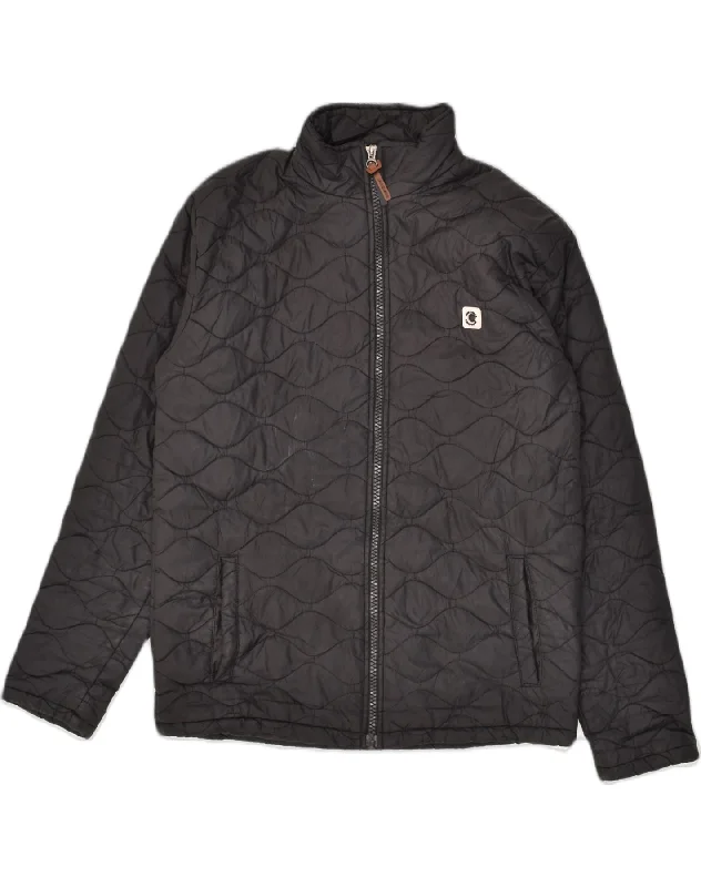 Relaxed-wear JACK & JONES Mens Quilted Jacket UK 42 XL Black