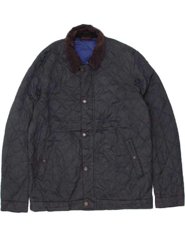 Lightweight-fit BARBOUR Mens Quilted Jacket UK 40 Large Navy Blue