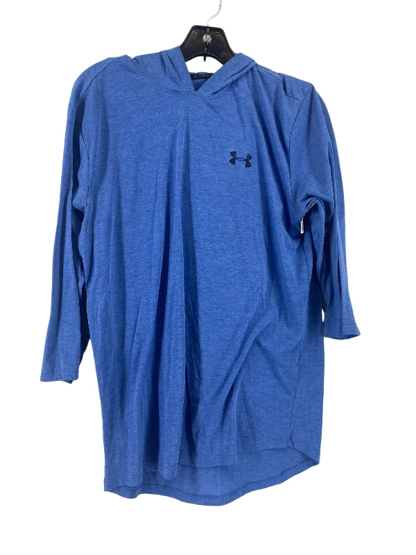 Cozy long sleeve Blue Athletic Top Long Sleeve Hoodie Adidas, Size M