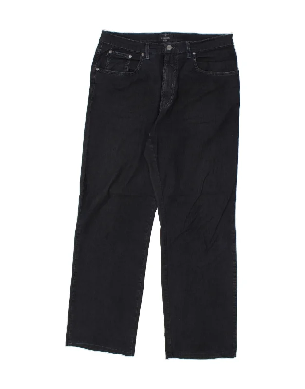 Denim overalls TRUSSARDI Mens Straight Jeans W36 L31 Navy Blue