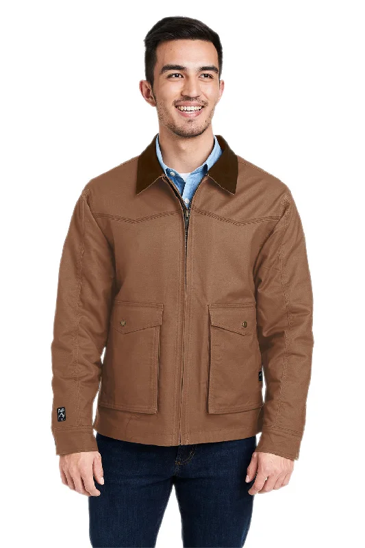 Streetwear Dri Duck Mens Yellowstone Dri Flex Water Resistant Canvas Full Zip Jacket - Field Khaki