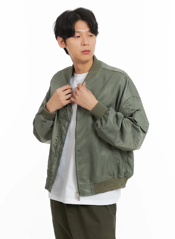 Elevated Men's Solid Bomber Jacket IA401