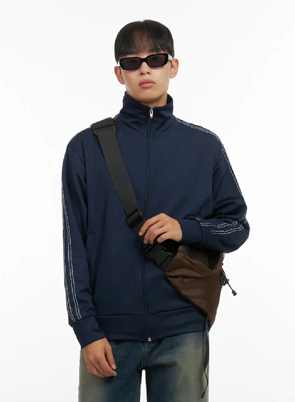 Utility-wear Men's Zip Up Turtleneck Track Jacket IO420