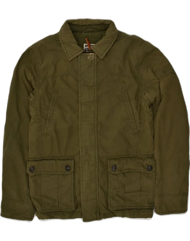 Weatherproof FAT FACE Mens Bomber Jacket UK 34 XS Khaki Cotton