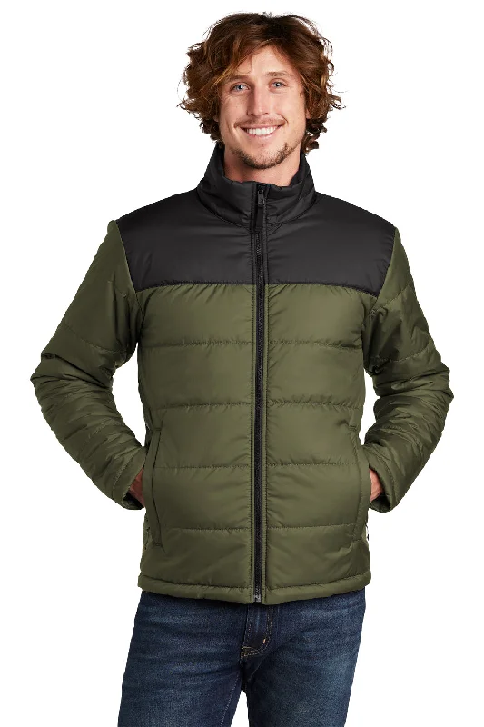 Comfy-wear The North Face Mens Water Resistant Everyday Insulated Full Zip Jacket - Burnt Olive Green