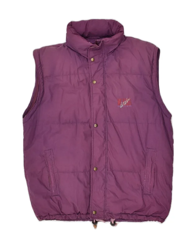 Comfortable MC KEE'S Mens Hooded Padded Gilet UK 42 XL Purple