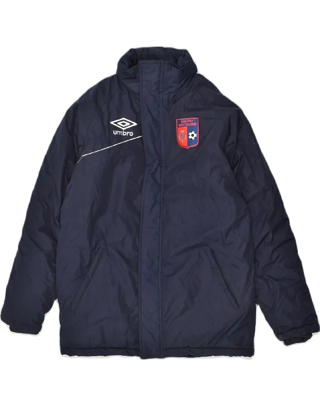 Bold-prints UMBRO Mens Windbreaker Jacket UK 40 Large Navy Blue Polyester