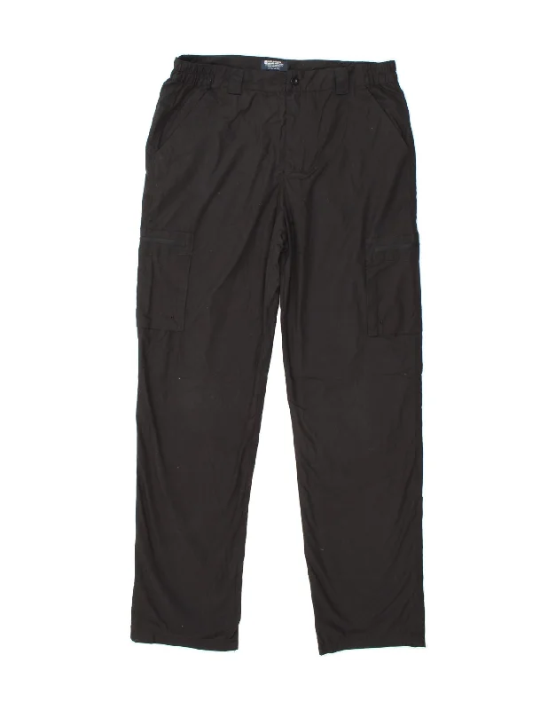 Tartan denim MOUNTAIN WAREHOUSE Mens Slim Cargo Trousers W32 L34 Black Cotton