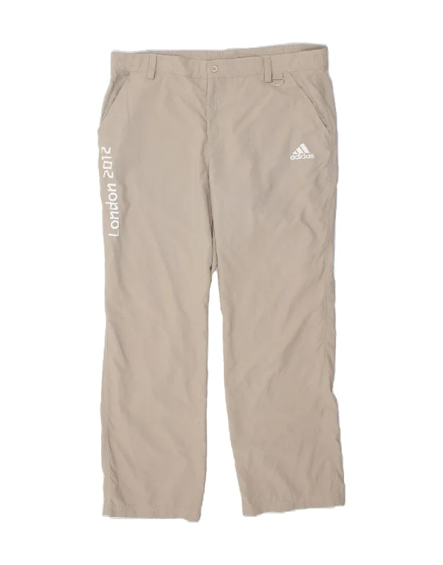 Straight-cut ADIDAS Mens Graphic Straight Casual Trousers XL W40 L31  Beige