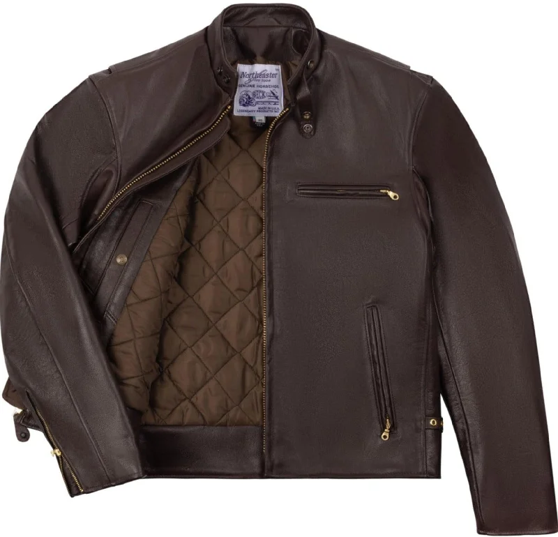 Chic-casual BECK® 732 Northeaster Flying Togs Brown Horsehide Motorcycle Jacket