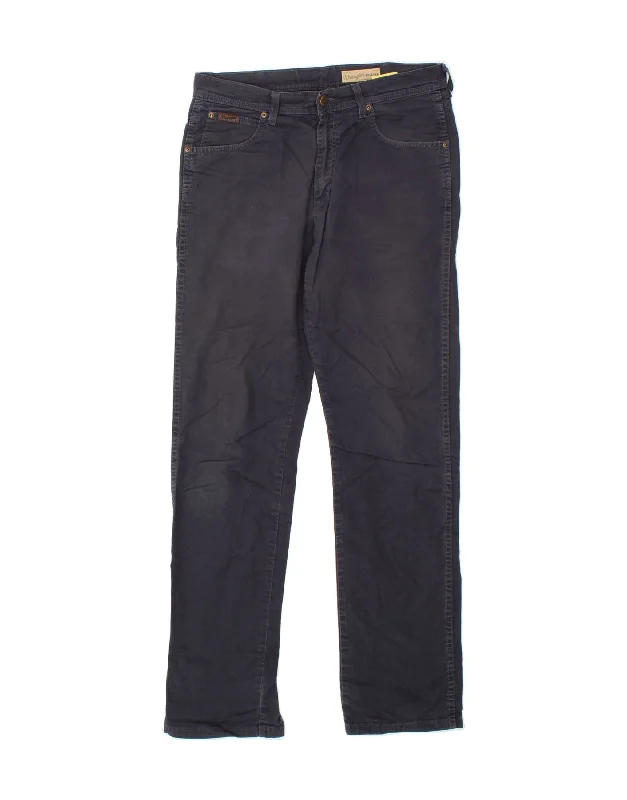 Modern denim WRANGLER Mens Arizona Stretch Straight Casual Trousers W33 L34  Navy Blue