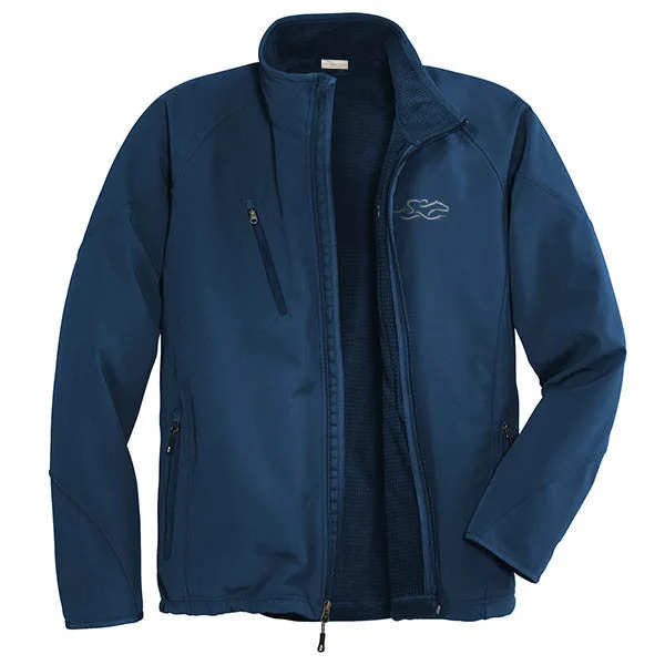 Eco-conscious Soft Shell Textured Jacket - Blue