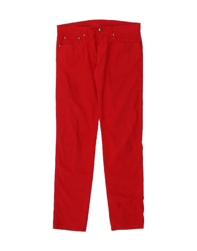 Denim culottes MARINA YACHTING Mens Slim Casual Trousers W34 L34  Red Cotton