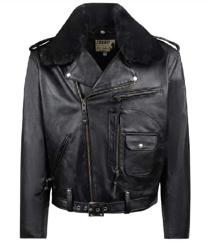 Streetwear Legendary Black Stallion Horsehide Motorcycle Jacket - Anniversary Edition