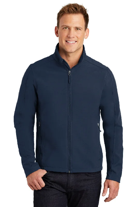 Sportwear-inspired  Port Authority Mens Core Wind & Water Resistant Full Zip Jacket - Dress Navy Blue