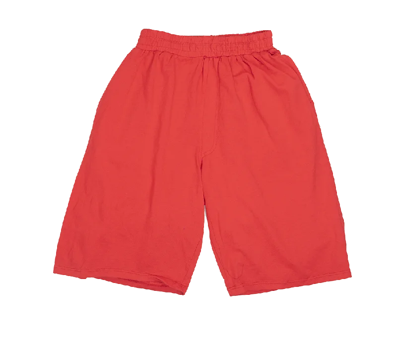 Low-rise BIKE SOLID ATHLETIC SHORTS RED - 6060