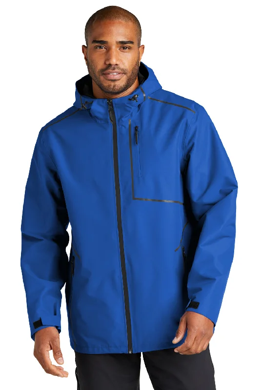 Bold-prints Port Authority Mens Collective Tech Full Zip Outer Shell Hooded Jacket - True Royal Blue