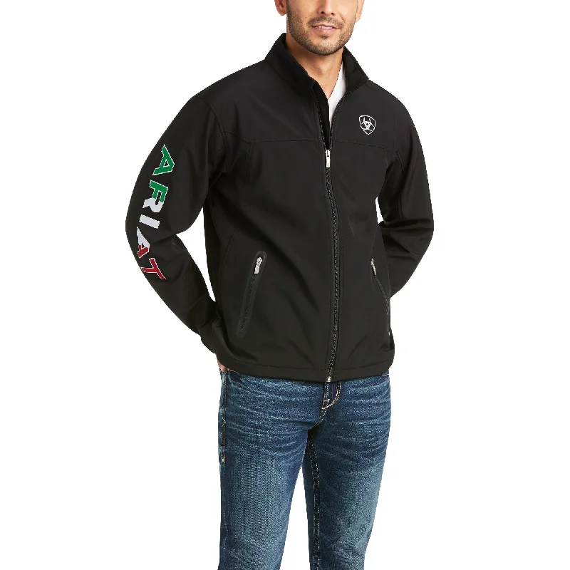 Cold-weather Men's Ariat Team Softshell Mexico Water Resistant Jacket #10031424