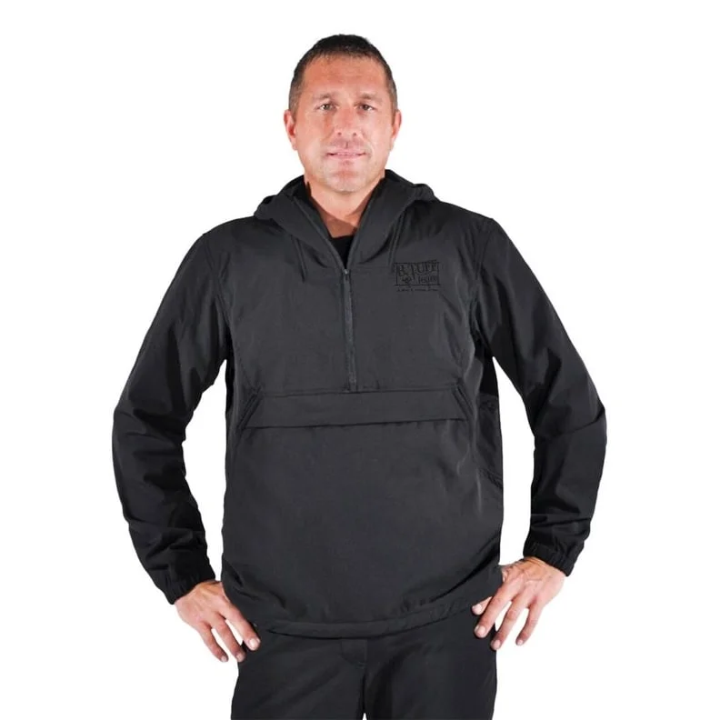 High-tech B. Tuff Western Jacket Mens Microfiber Pullover Zip Hood Black ET0056