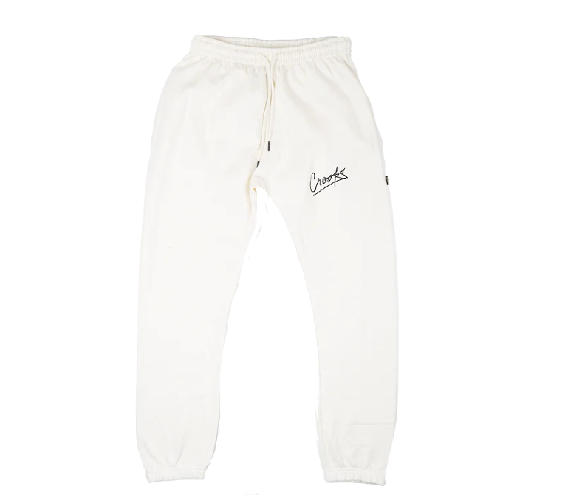 Bootcut pants CROOKS & CASTLES LOGO SWEATPANT JOGGERS NATURAL - 2AD6003