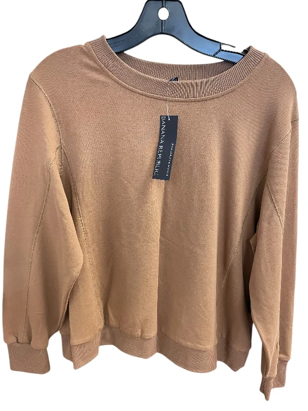 Casual wear Top Long Sleeve Basic By Banana Republic In Brown, Size: S