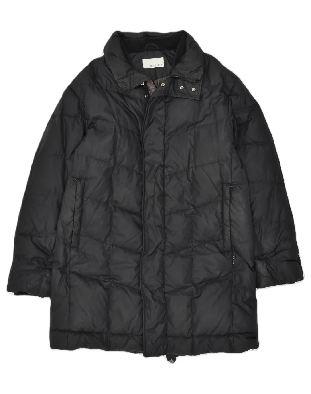 Layer-ready BELFE Mens Padded Coat UK 40 Large Black Polyamide